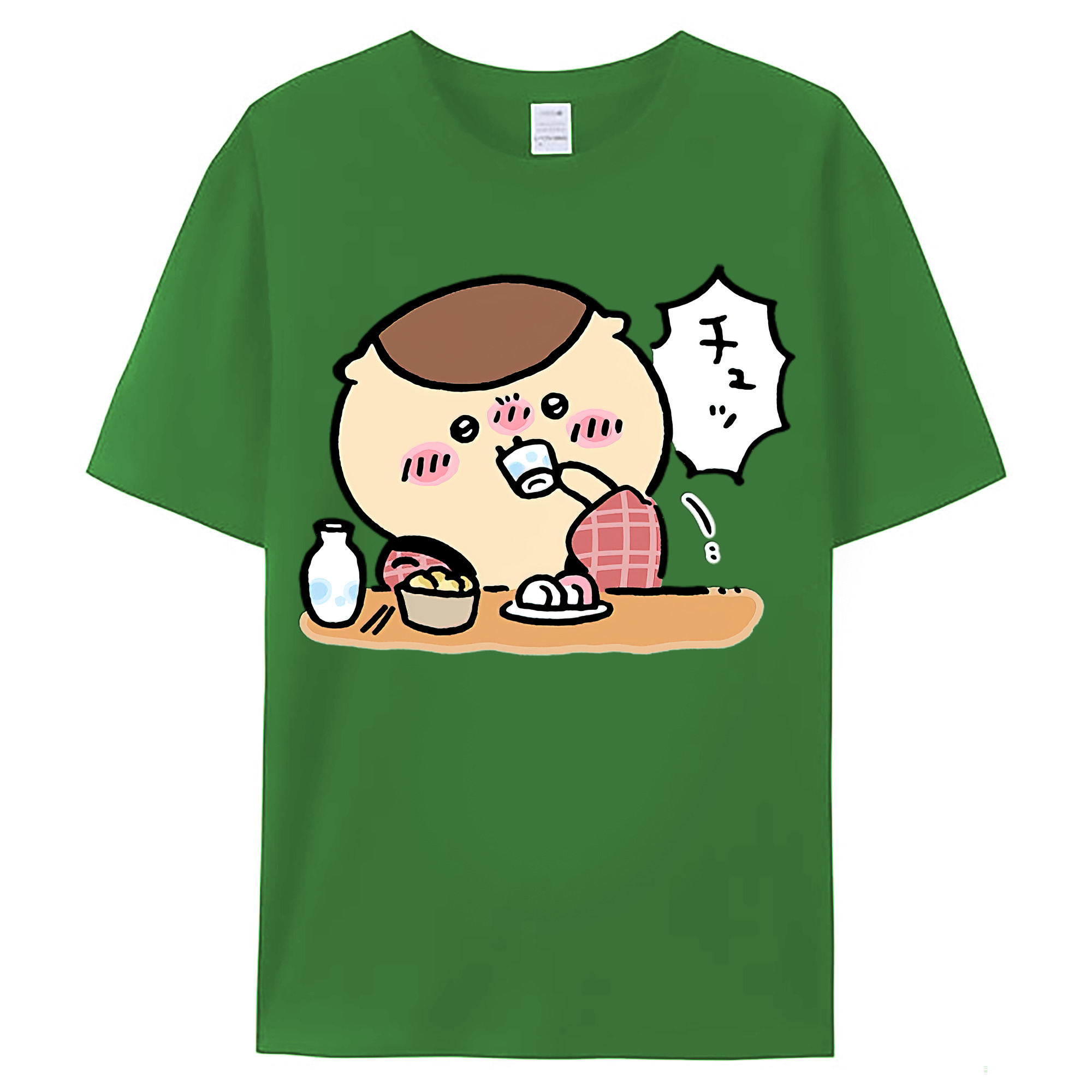 （画像用） ちいかわ くりまんじゅう Chii-kawa kuri manjū レディースカジュアルプリントTシャツ（綿100％）